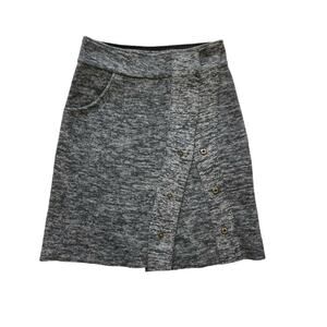 Anthropologie Sparrow Asymmetrical Grey Wool Skirt XS